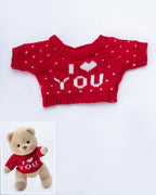 Fuffybear Love Red Sweater-Jointed Bear