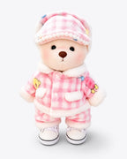 Fuffybear Pink Checkered-Jointed Bear