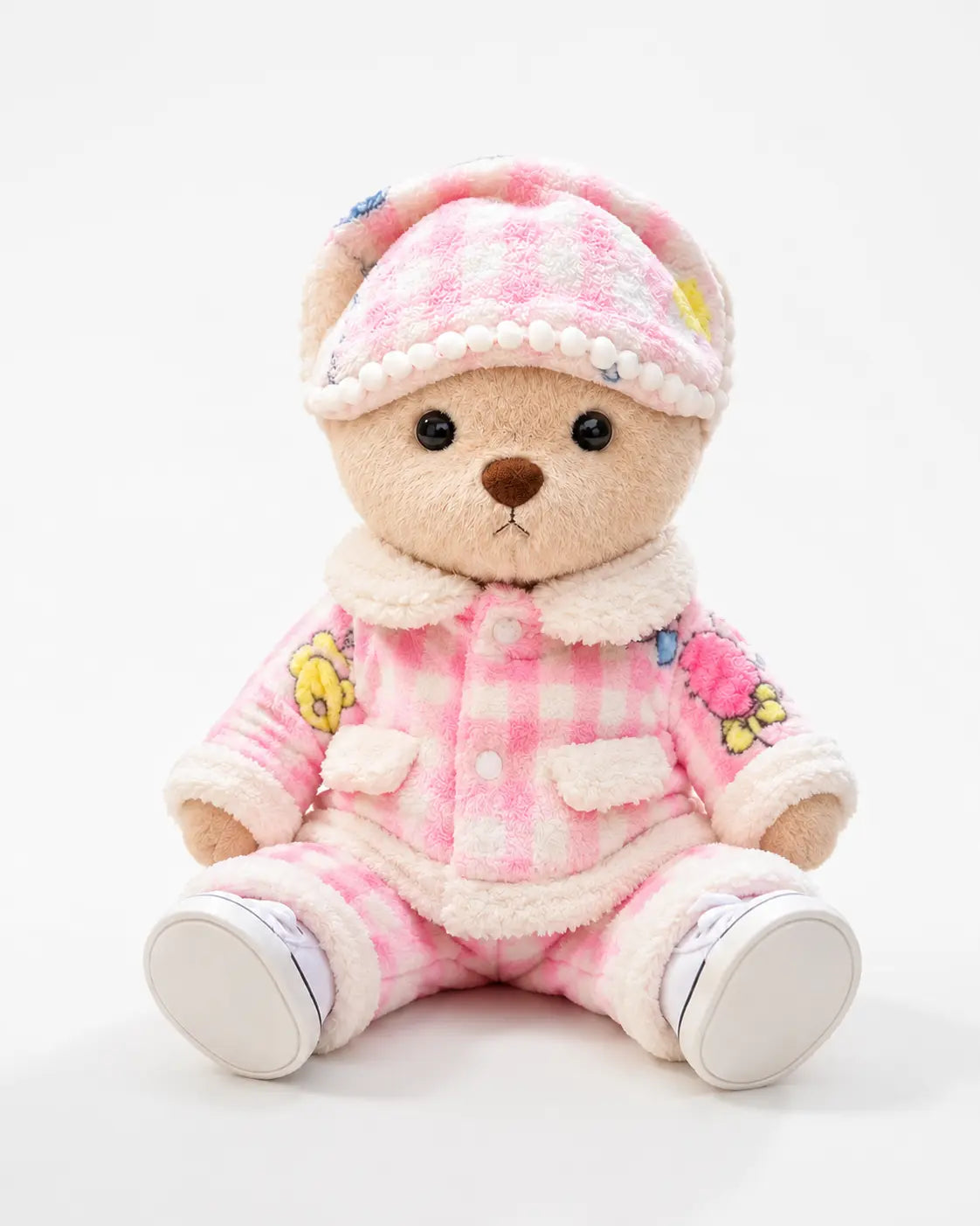 Fuffybear Pink Checkered-Jointed Bear